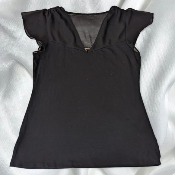 Express Classic Black V-neck Top - Picture 1 of 1